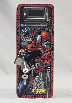 Vintage Spider Man Bank Lunch Box Tin Comic Toy Game 2006