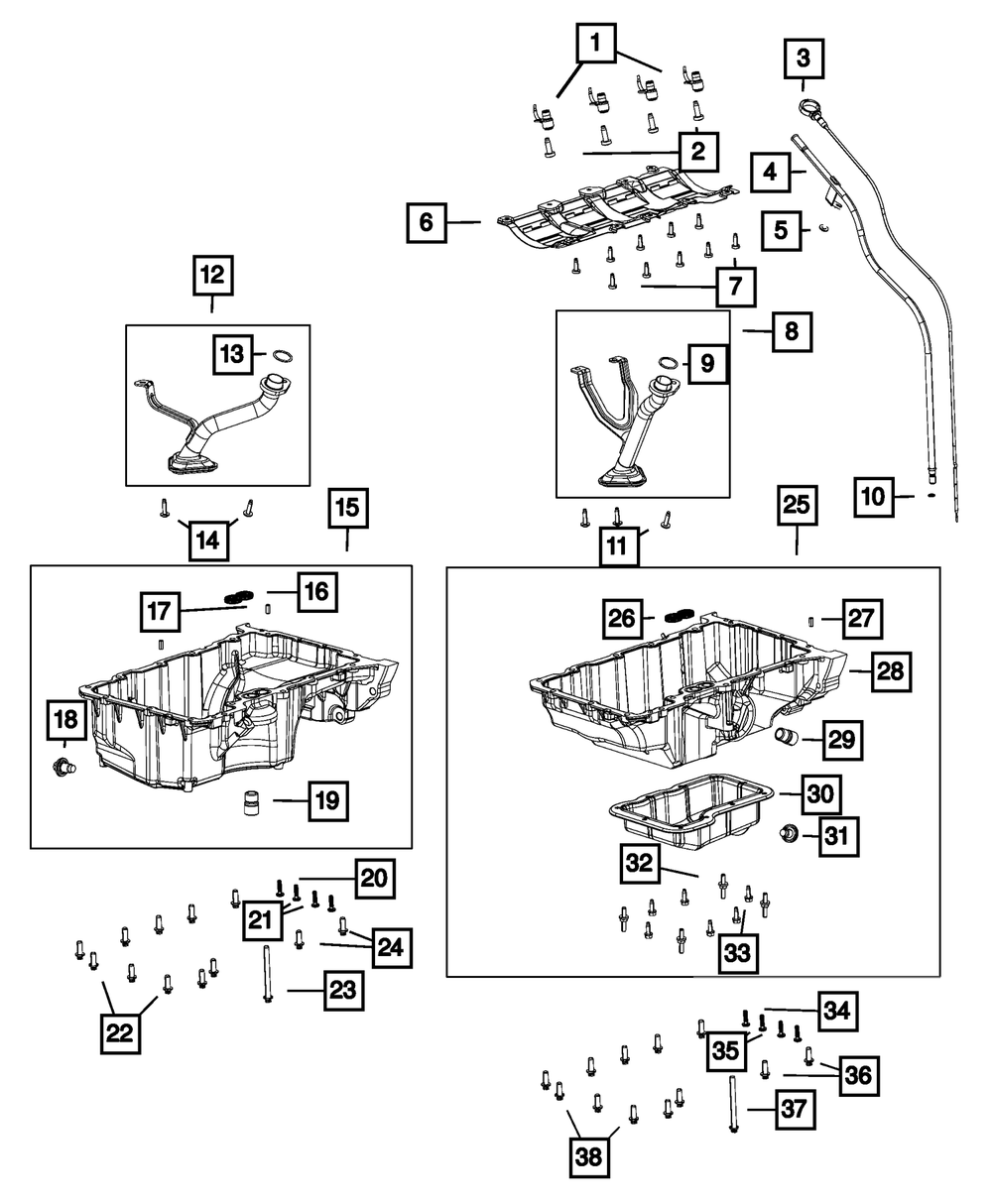 Genuine Mopar Engine Oil Pan 5048405AB
