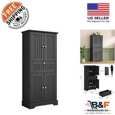 Moisture-Resistant 51-Inch Bathroom Floor Cabinet with Adjustable Storage