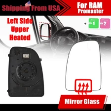 Left Side Wing Mirror Glass Upper Heated Convex For RAM Promaster 1500 2500