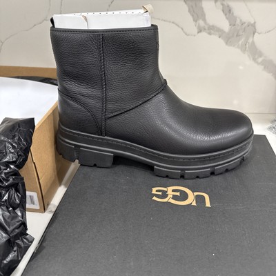 UGG Skyview Classic Pull-On 1135312/Black Leather Men's Waterproof Boots 11.5
