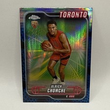 2025 Topps Chrome Ulrich Chomche Blue Refractor Rookie Card #191 Raptors