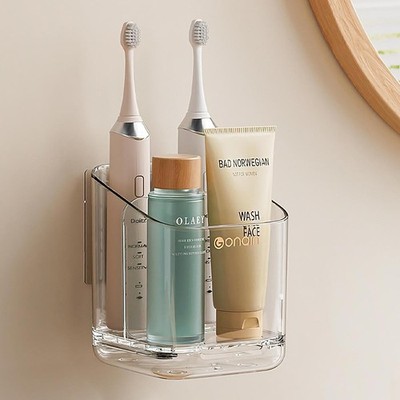 Toothbrush Holders for Bathroom - Detachable Divided Design, Drawer Drainage