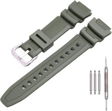 Natural Resin Replacement Watch Band Compatible with Casio W218H W-219H AE1200WH