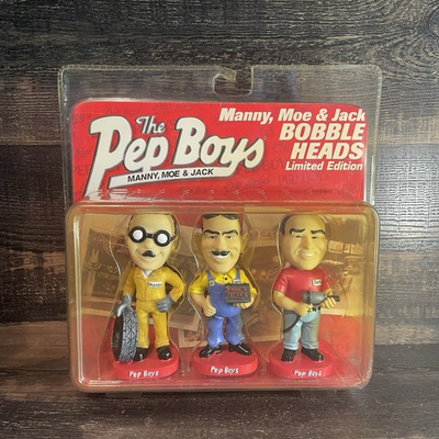#ad Limited Edition Pep Boys Bobble Head Set Manny Moe amp; Jack New Sealed Collectible $19.99