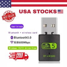 USB WiFi Bluetooth Adapter 600Mbps Dual Band 2.4/5Ghz Wireless Network Receiver