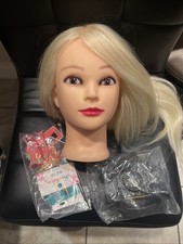 Maniquí 10" Rubio Mujer Cabeza Peluquería Cosmetología Maquillaje Modelo Halloween
