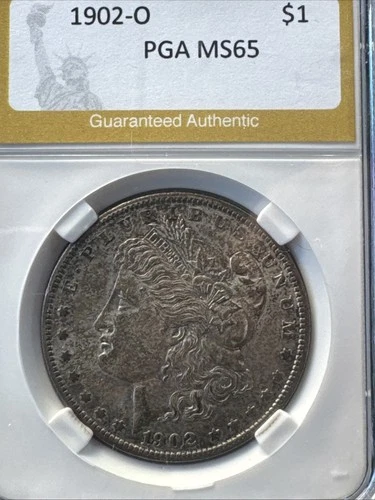 1902 - O Morgan Silver Dollar Uncirculated Unique Toning