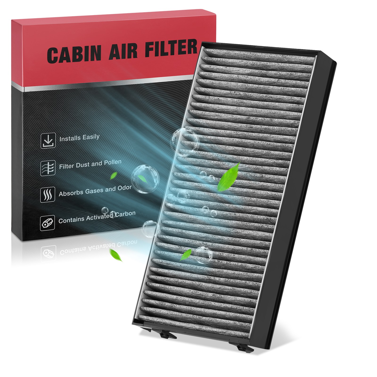 Fit For BMW X5 07-2019 X6 08-19 Under Hood Activated Carbon Cabin Air Filter 2x
