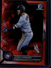 2022 Bowman Chrome Sapphire Edition #74 George Springer Orange #/75