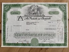 Historisches Wertpapier Air Products and Chemicals 5 shares 1973