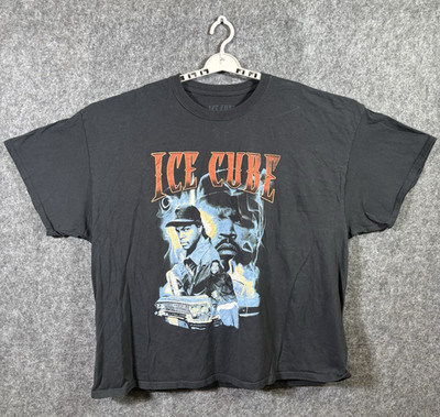 Ice Cube Men's Graphic T-Shirt Y2K Style Concert Tour West Coast Size 3XL