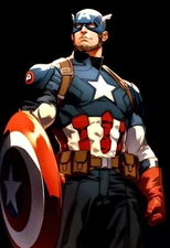 Captain America Portrait (12) Fridge Magnet Lot Up