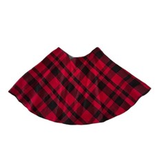 Polo Ralph Lauren Red Black Plaid 100 Wool Skirt
