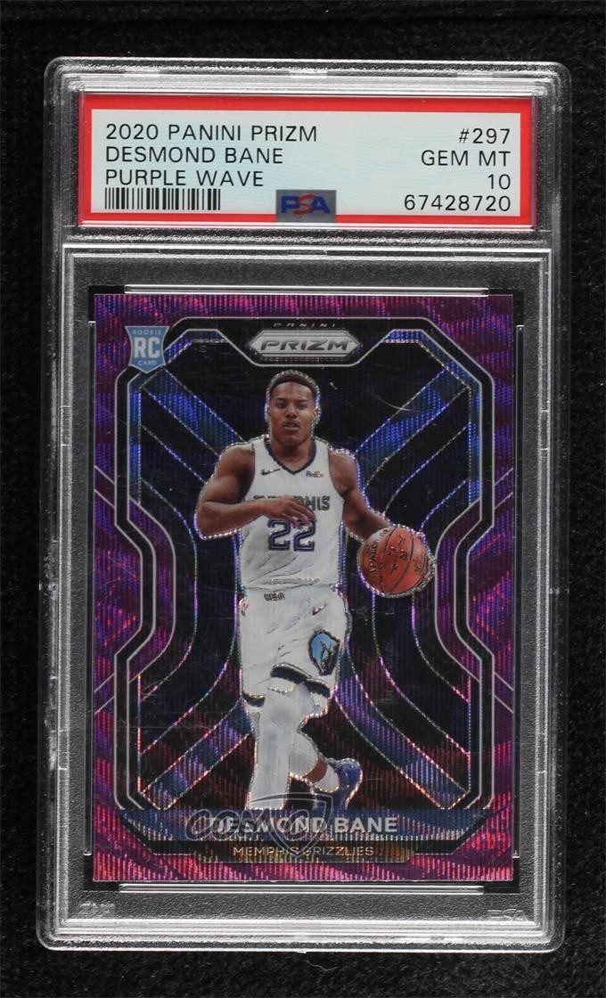 2020-21 Panini Prizm Purple Wave Prizm Desmond Bane #297 PSA 10 GEM MT 1e41