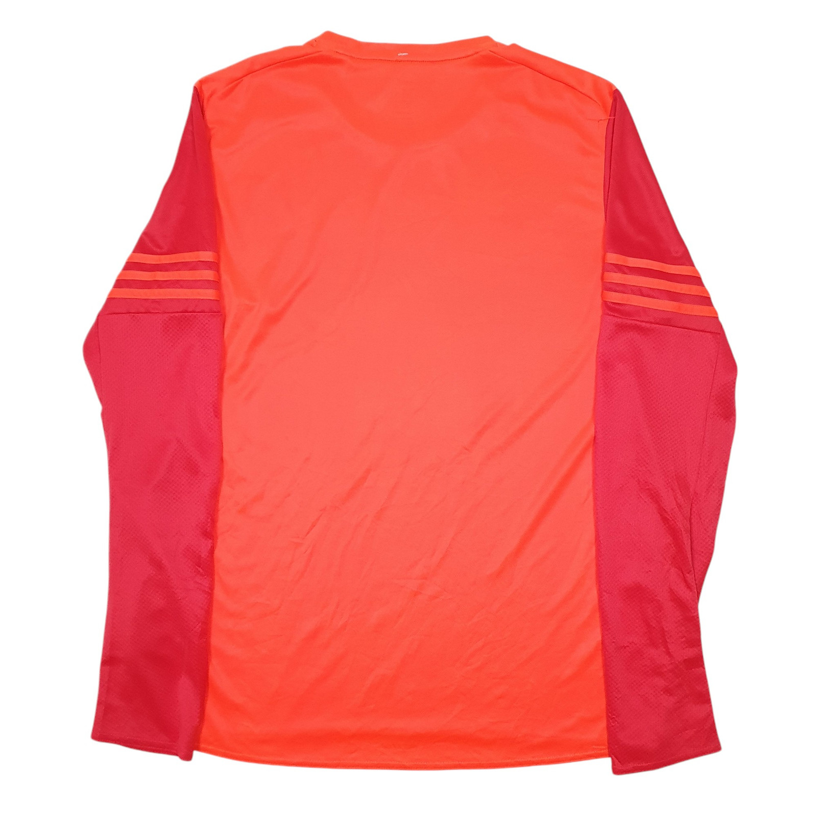 ADIDAS Red T Shirt Tee Active Workout Running Long Sleeve Polyester Mens L image 3