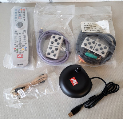 ATI All In Wonder Accessories Lot Remote Receiver Domino Cable