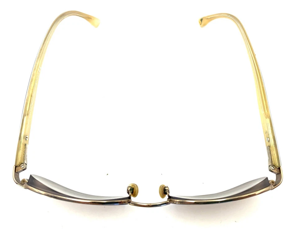 Monturas de gafas de metal ovaladas marrón bronce Emporio Armani 51-18 diseñador italiano Foto 4 de 4
