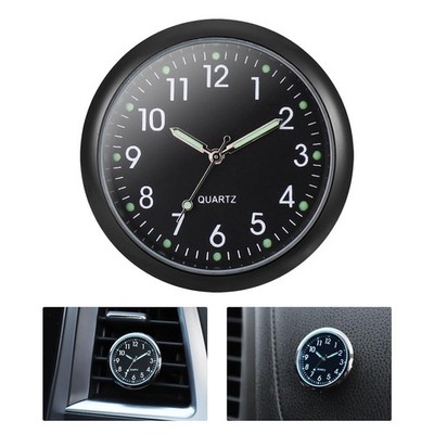 JIZZU Auto Armaturenbrett Uhr, Mini Quartz Analogue Dashboard Clock Mit Air Vent