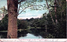 DEER CREEK SWIMMING HOLE delphi in antique postcard indiana c1900