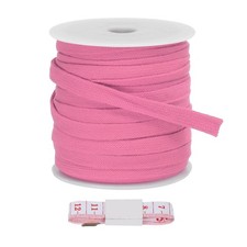 Flat Drawstring Cord 10mm x 27 Yd, Flat Rope with Ruler Light Purple