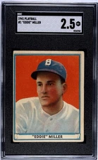1941 Play Ball Eddie Miller SGC 2.5 #1 Boston Bees 