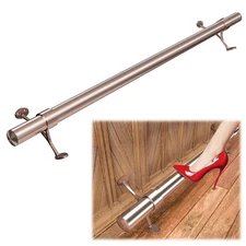 4ft Bar Foot Rail Kit Undercounter Mount Hardware and Tubing Complete 2'' OD