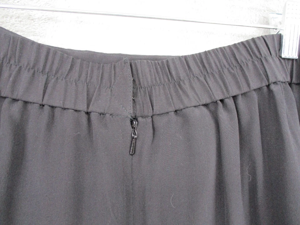 Falda De Colección Diane Von Furstenberg 16 Activos de Seda Fluida Años 80 Bohemia Negra Nueva Foto 3 de 4