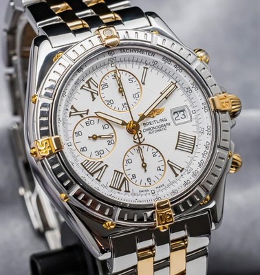 Breitling Crosswind 43 mm Yellow Gold Complete Set Windrider White Dial B13055