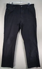 Duluth Trading Co Flex Fire Hose Pants Mens 40x34 Black Workwear Straight Leg