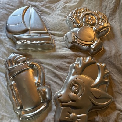 Vintage 1980s Wilton Cake Pans Lot Of 4