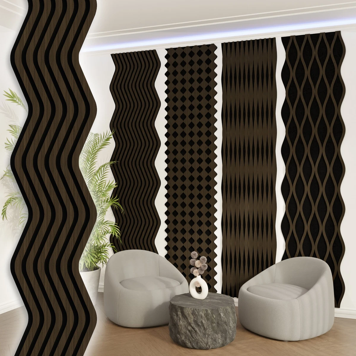 4 Panneaux Acoustiques Muraux Homestyle4u – Bois 60x60 Cm – Crème – Isolation Phonique