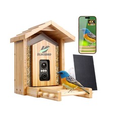 Bamboo Smart Bird Feeder with 4K Camera, AI Bird Identification 10000 Specie...
