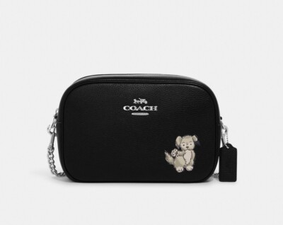 NWT Coach CC791 Jamie Camera Bag With Happy Dog in Refine Pebble