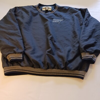 North End Hawkeye Food Distribution Men's Blue Sweater Jacket Employee Size XL