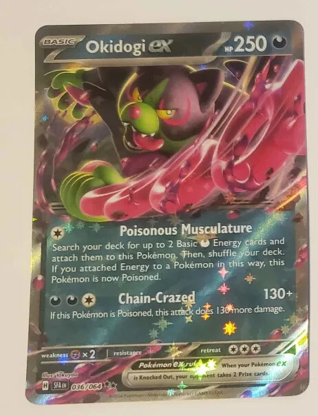 OKIDOGI EX 036/064 SHROUDED FABLE POKEMON (DOUBLE RARE, NM)