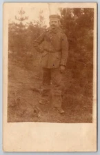 German Austro-Hungarian Real Photo Postcard Military Soldier Uniform RPPC