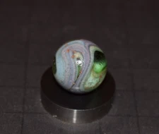 JABO Lavender Swil Mica Flakes Simi Translucent Collectors Toy Marble Size .718'