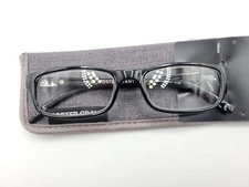 Foster Grant Brandon Mens Black Reading Glasses + Case 50□17-140 Choose Strength