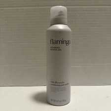 Flamingo Foaming Shave Gel with Aloe Vera 6.7 oz Paraben free cabello