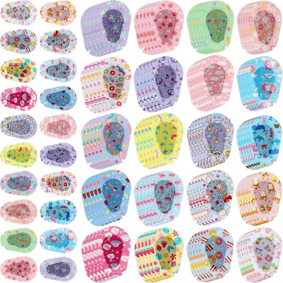 Copkim 100 Pcs Eye Patches for Kids Girls Cute Toddler Eye Patch Bulk Colorfu