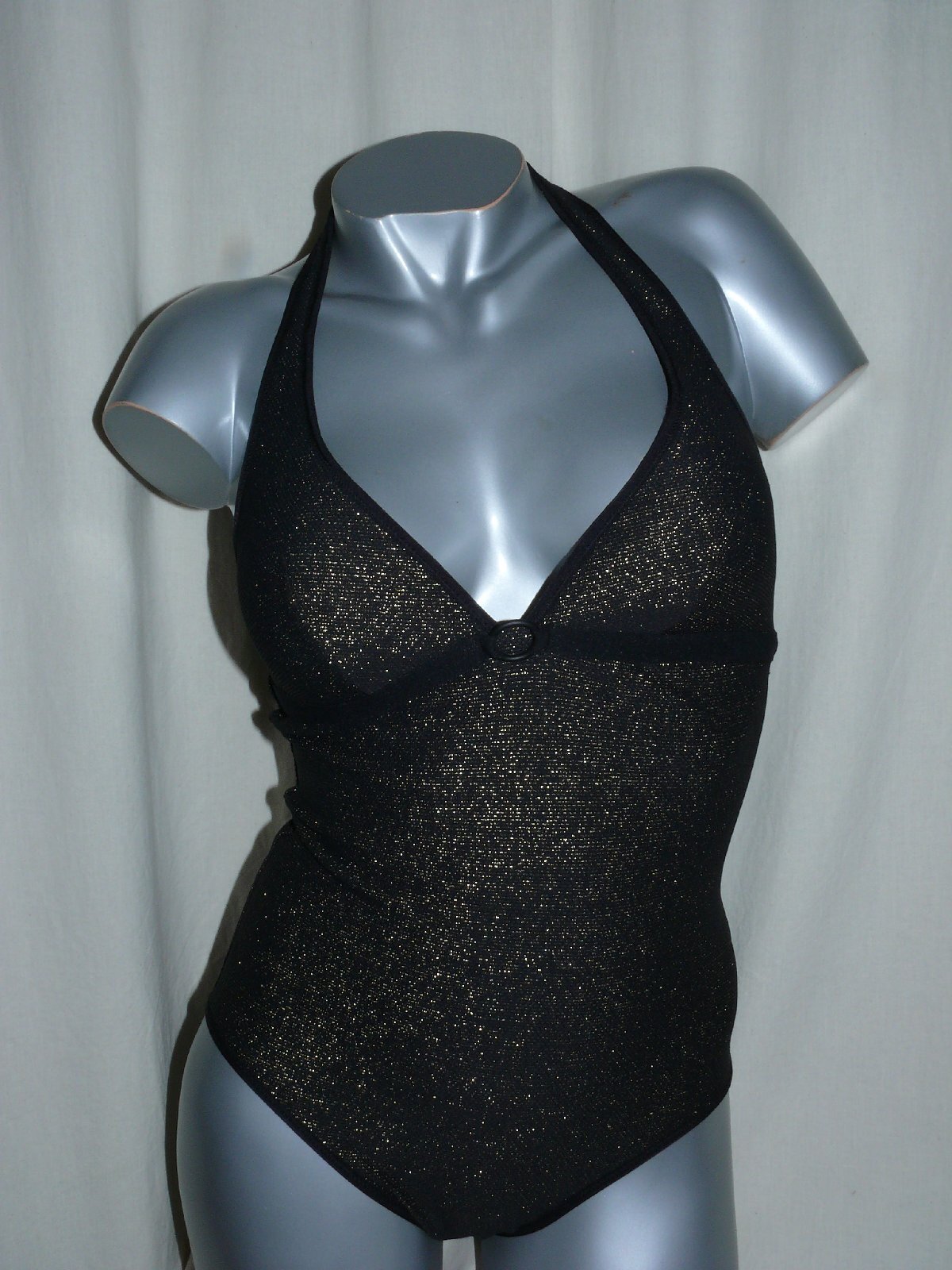 Traje de baño MARIE JO Softcup Neckholder ORNELLA 1001132 noir doré negro NUEVO