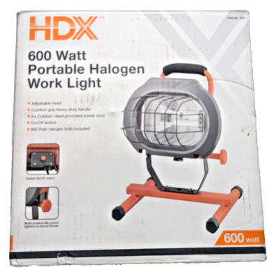 HDX Portable Work Light 600-Watt Halogen | eBay