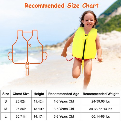 Kids Swim Vest Toddler Learn to Swim Floatation Jackets Training Vest Boys Girls - Picture 23 of 26