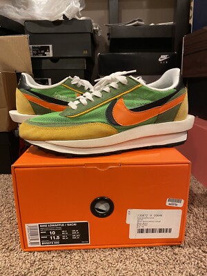 Size 10 - Nike LDWaffle x Sacai Green Gusto (2019) | Great  display picture 1