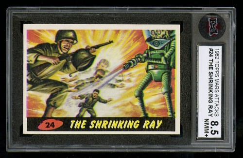 1962 Topps Mars Attacks #24 The Shrinking Ray — KSA 8.5