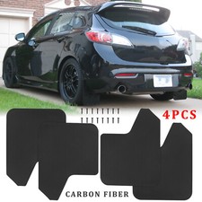 For Mazdaspeed 3 4x Carbon Mud Flaps Splash Guards Mudguards Mudflap Splashguard