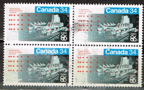 Canada Architecture Vancouver Expo Pavilion stamps block 1986
