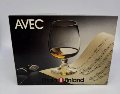 2x iittala Avec Cognac Whisky 16cl, 5 1/2oz, DESIGN Valto Kokko in OVP Finland