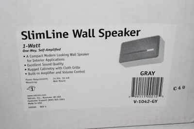 Valcom V-1042-GY-Lautsprecher für PA-System-grau-NEU-KOSTENLOSE UK-FESTLANDLIEFERUNG
